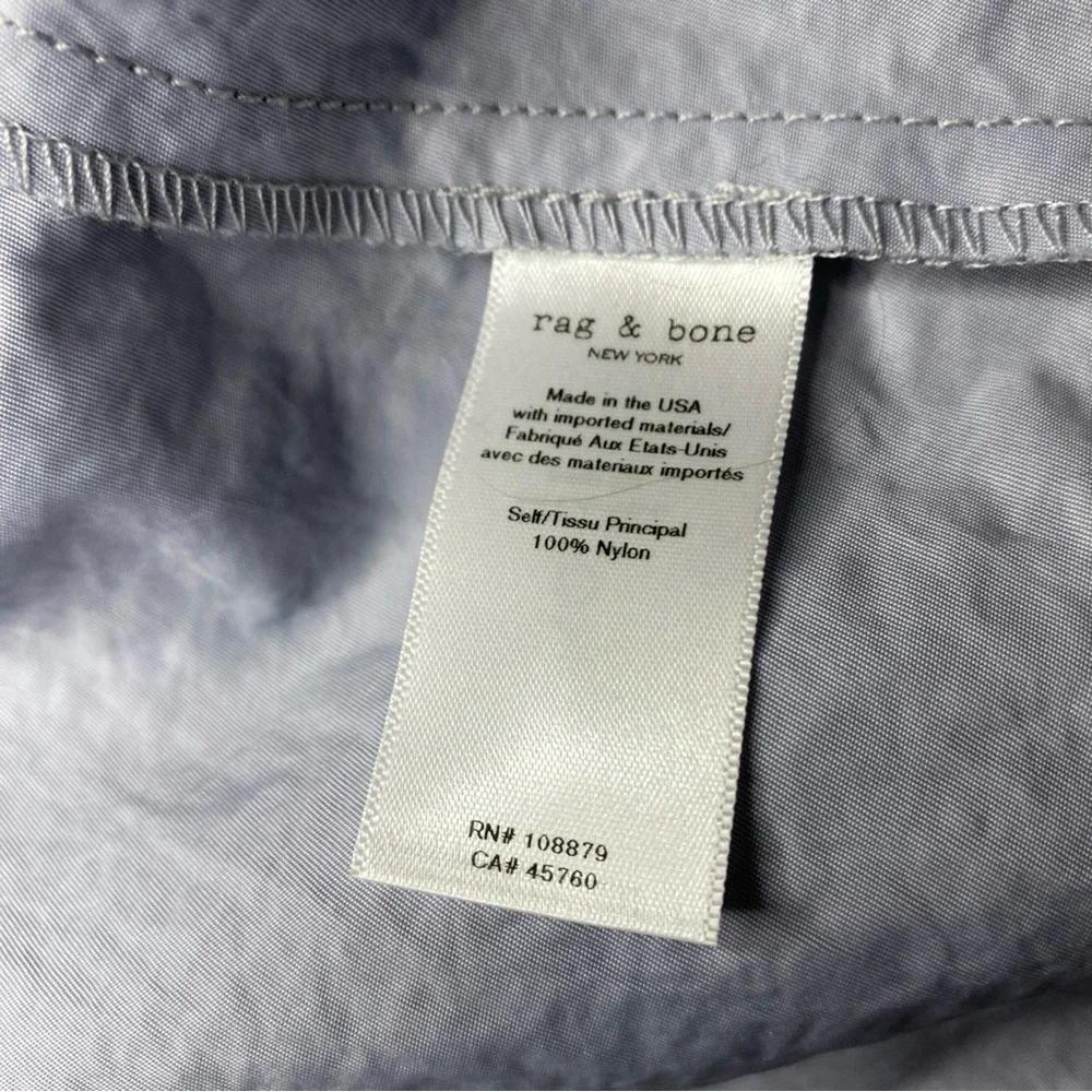 Rag and Bone Woman’s Rain Jacket Size Small Color : Baby Blue w/ Pink Zipper - Picture 6 of 7